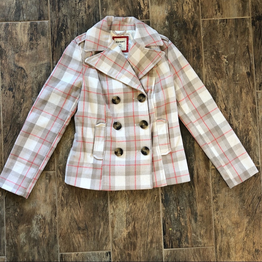 Old Navy Plaid Peacoat S Z25 - Picture 7 of 7
